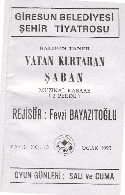 Vatan Kurtaran Şaban (1993)
